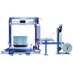 Máy Đóng Đai Pallet Dọc Tự Động MK300 Với Đầu Đóng Đai Siêu Âm SEPO II