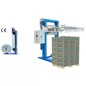 Máy Đóng Đai Pallet Ngang Tự Động MK600 Với Đầu Đóng Đai Siêu Âm SEPO II