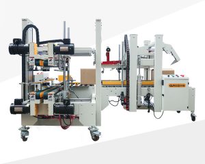 Máy Dán Thùng Carton Gấp Nắp Tự Động Có Dán Góc Và Dán Cạnh Thùng GPI-50+GPH-50