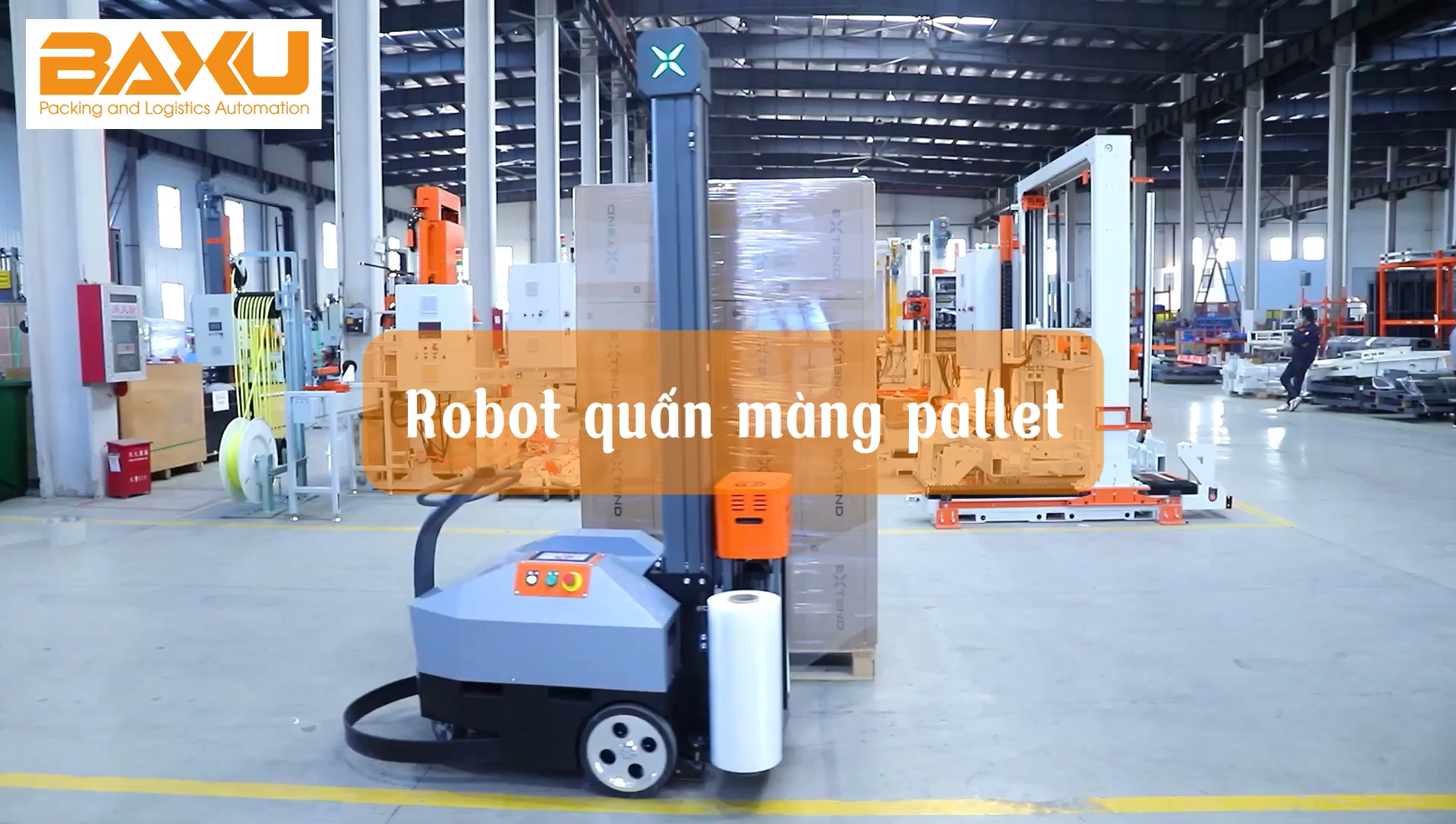 Robot quấn màng pallet