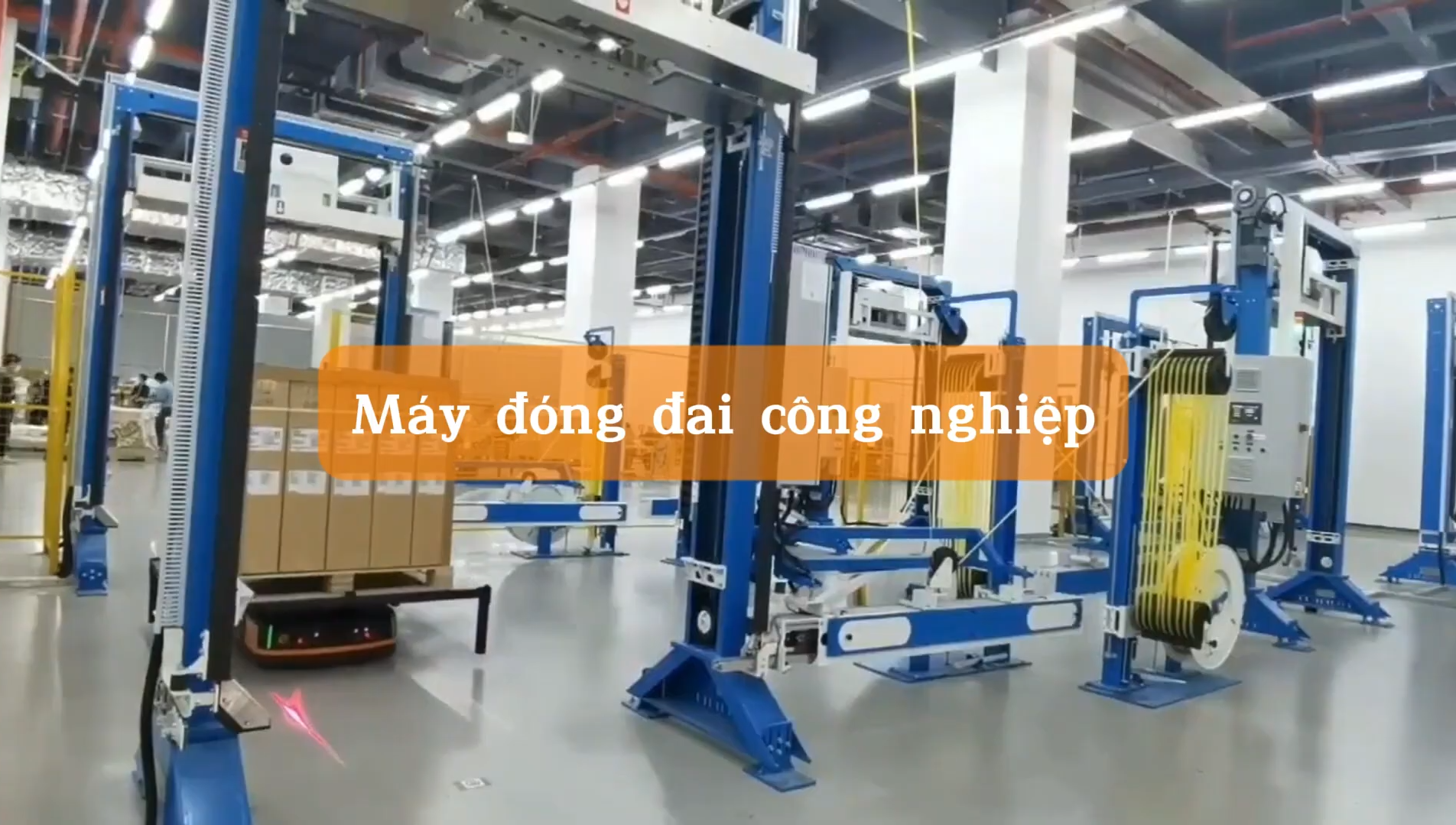 Máy đóng đai công nghiệp BAXU | Giải pháp đóng gói kiện hàng chắc chắn cho nhà máy & logistics