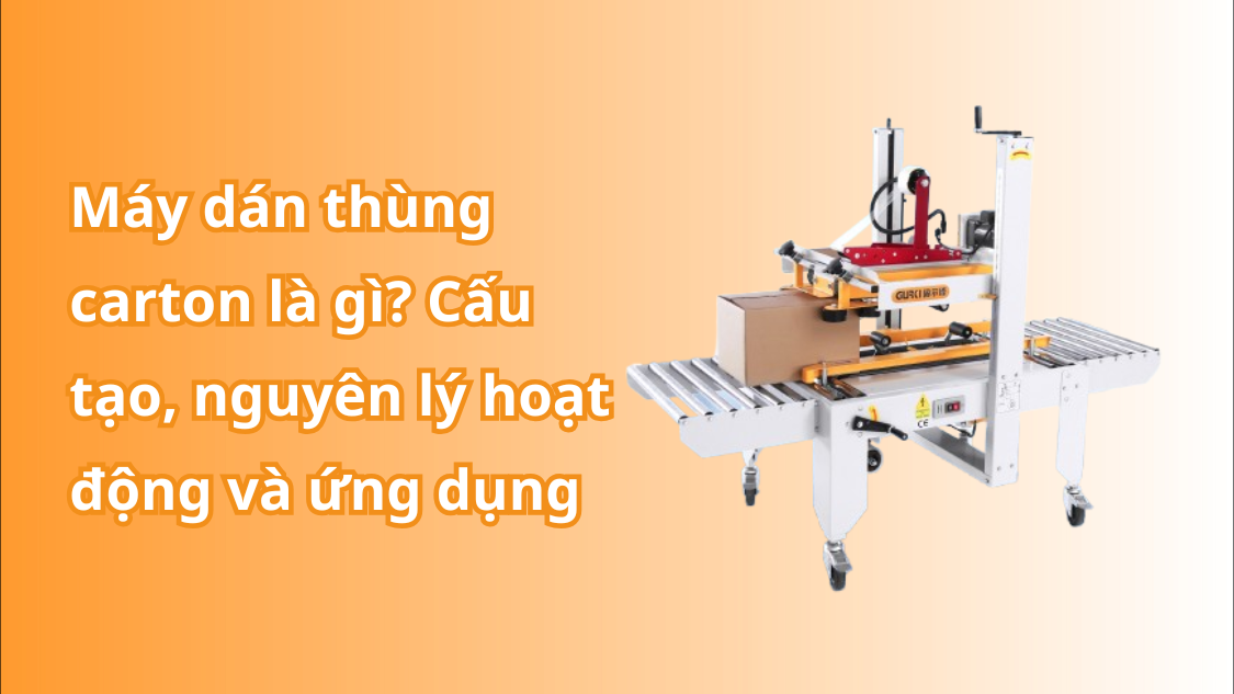 Máy dán thùng carton là gì? Cấu tạo, nguyên lý hoạt động và ứng dụng 